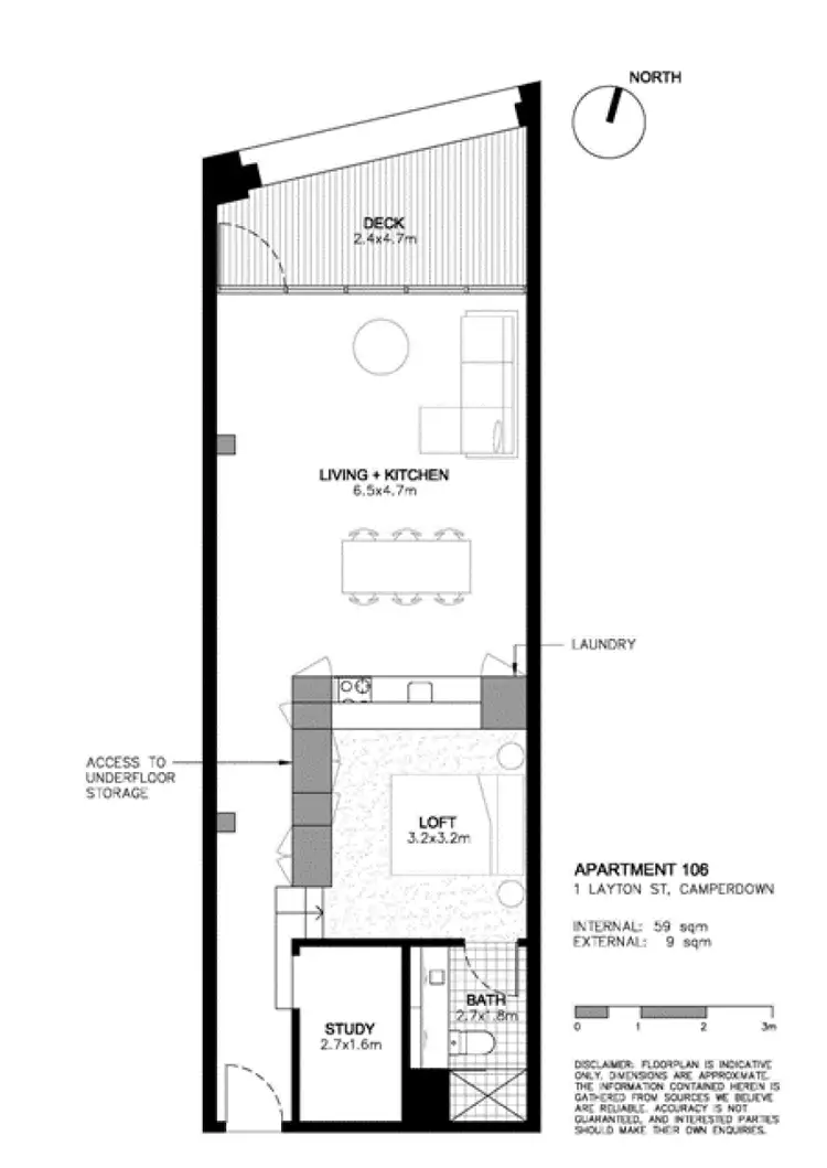 Floorplan of Homely apartment listing, 106/1 Layton Street, Camperdown NSW 2050