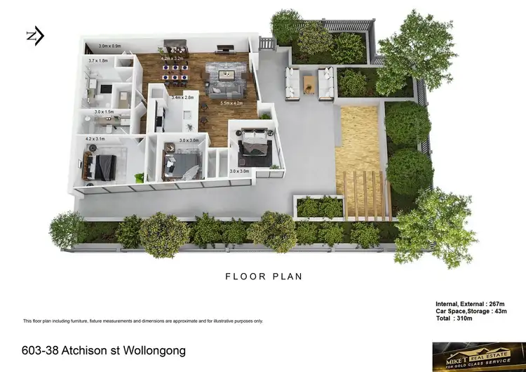 Floorplan of Homely apartment listing, 603/38 Atchison Street, Wollongong NSW 2500
