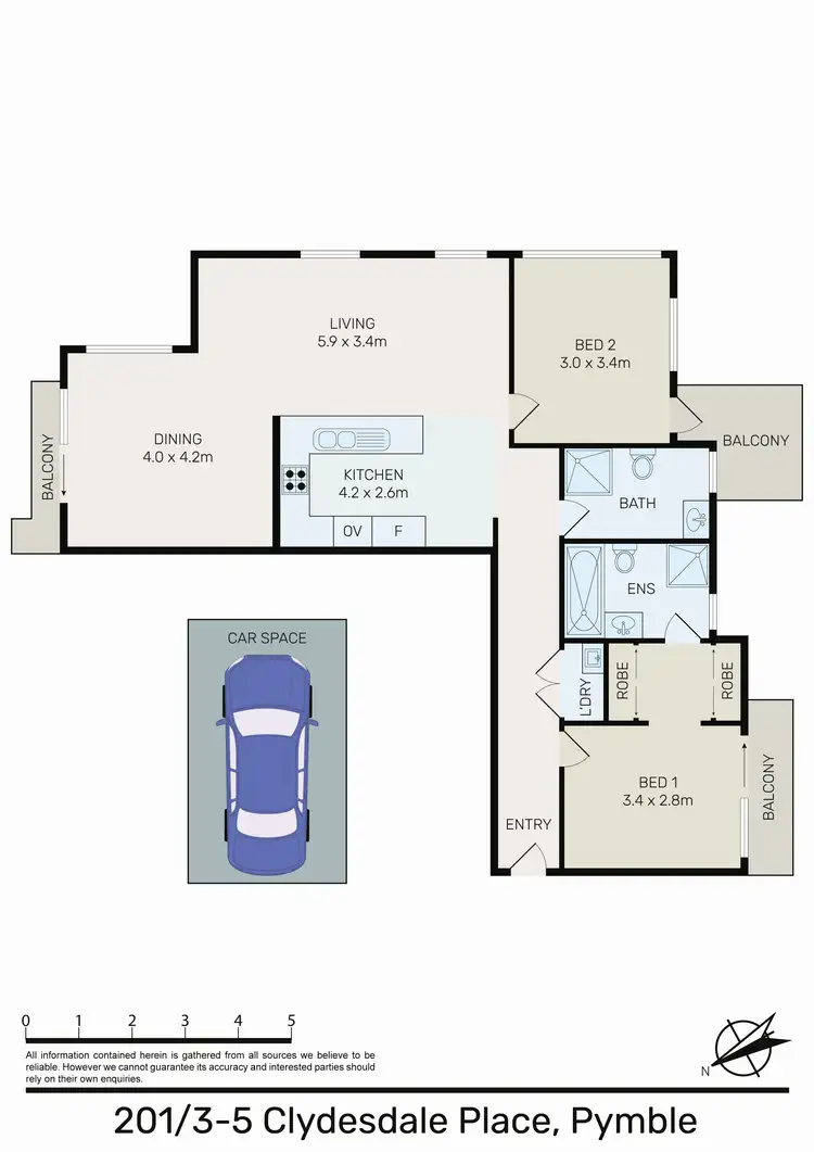 Floorplan of Homely apartment listing, 3-5 Clydesdale Place, Pymble NSW 2073