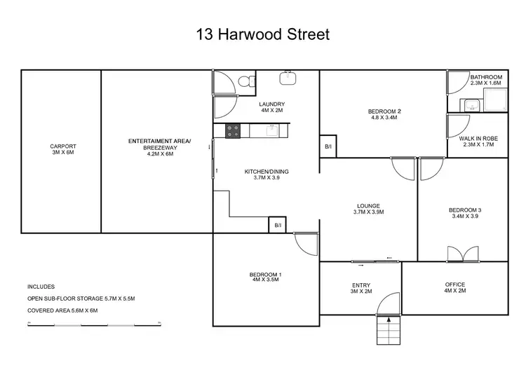 Floorplan of Homely house listing, 13 Harwood Street, Maclean NSW 2463