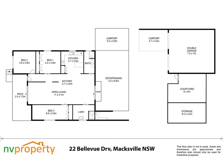 Floorplan of Homely house listing, 22 Bellevue Drive, Macksville NSW 2447