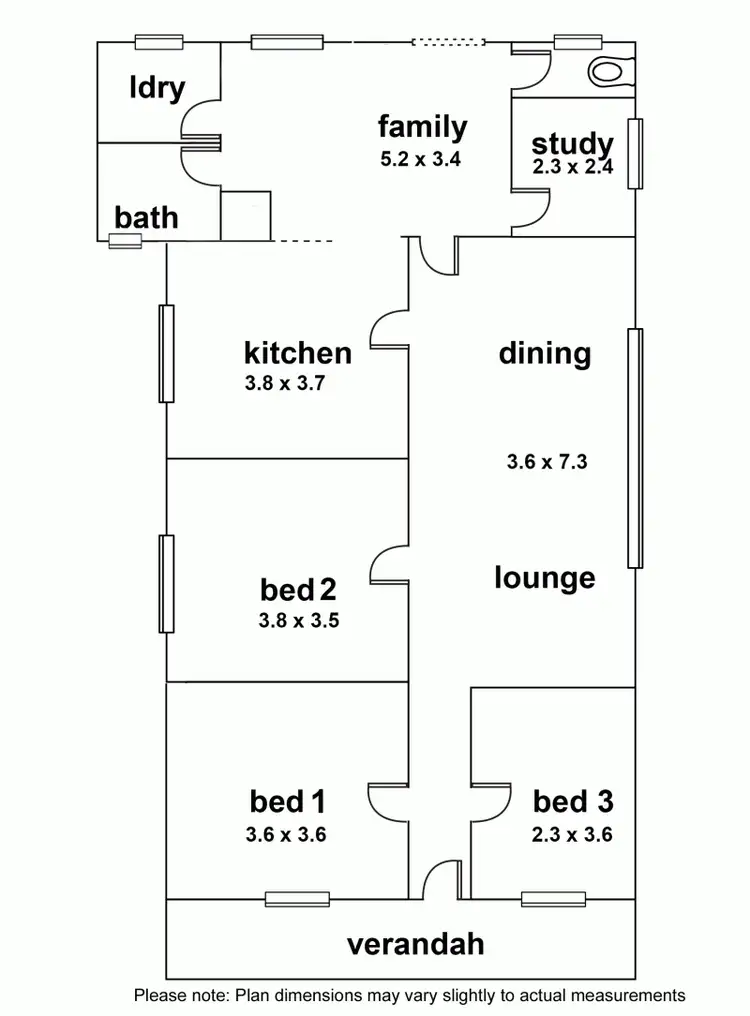 Floorplan of Homely house listing, 71 Bailey Street, Clunes VIC 3370