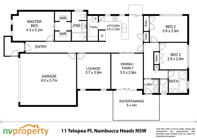 Floorplan of Homely house listing, 11 Telopea  Place, Nambucca Heads NSW 2448