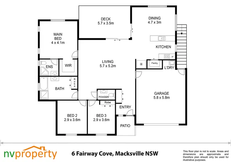 Floorplan of Homely house listing, 6 Fairway Cove, Macksville NSW 2447