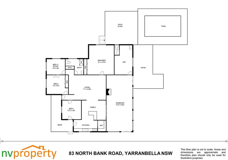 Floorplan of Homely rural property listing, 83 Northbank Road, Yarranbella NSW 2447