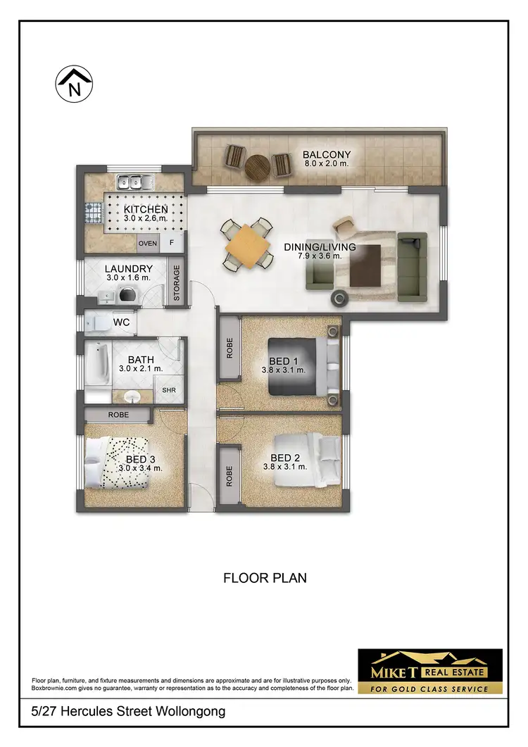 Floorplan of Homely unit listing, 5/27 Hercules Street, Wollongong NSW 2500