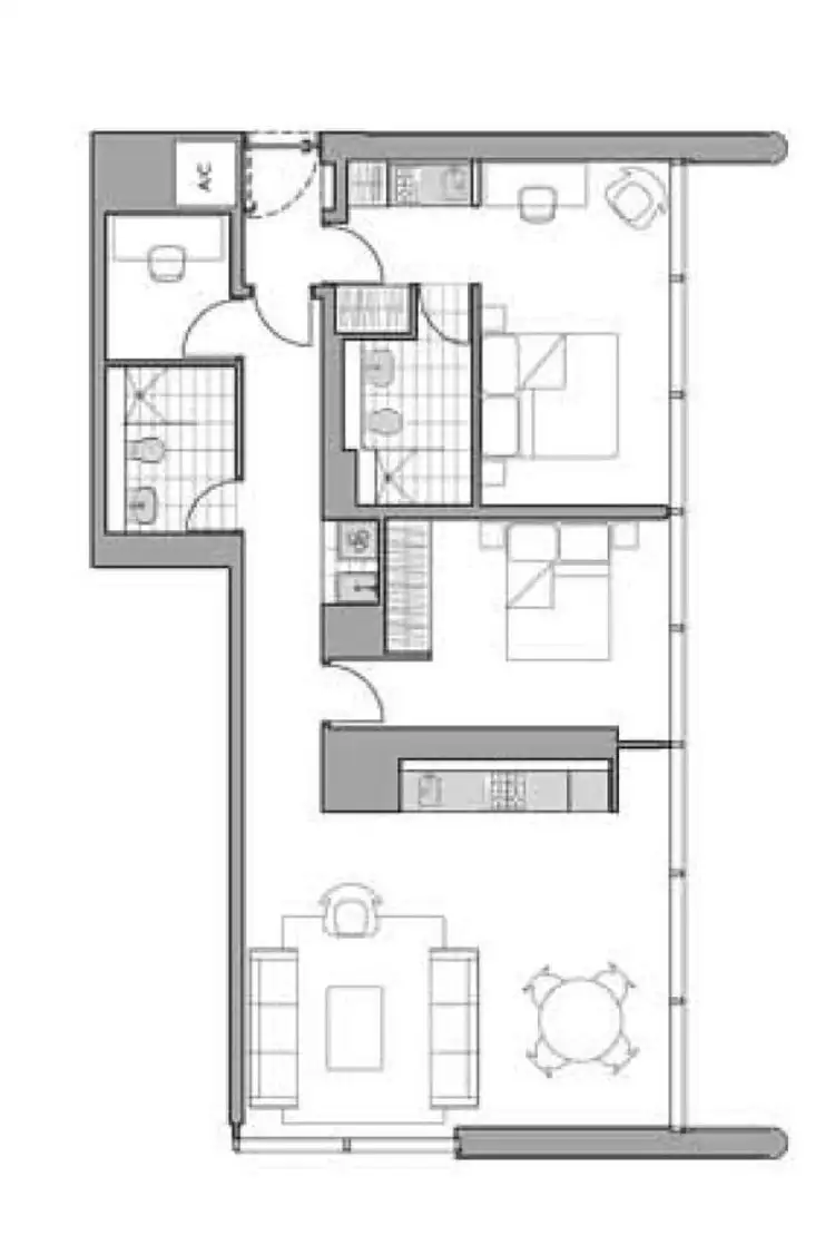 Floorplan of Homely apartment listing, 101 Bathurst Street, Sydney NSW 2000