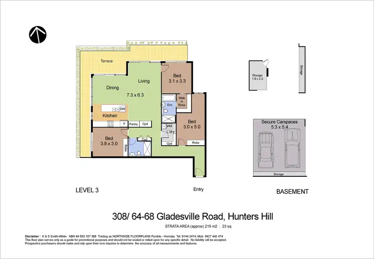 Floorplan of Homely unit listing, 308/64-68 Gladesville Road, Hunters Hill NSW 2110