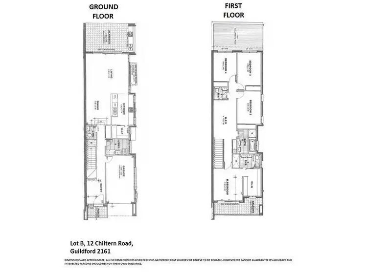 Floorplan of Homely semi-detached listing, Lot B 12 Chiltern Road, Guildford NSW 2161