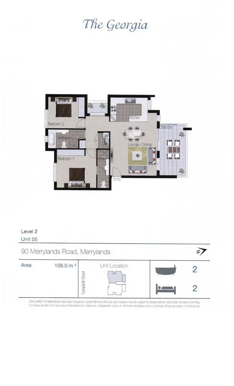 Floorplan of Homely unit listing, 5/88 MERRYLANDS  Road, Merrylands NSW 2160