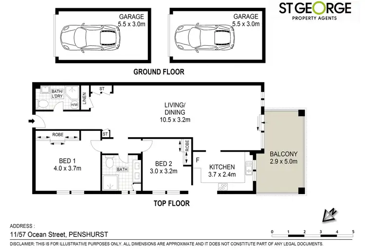 Floorplan of Homely apartment listing, 11/57 Ocean Street, Penshurst NSW 2222