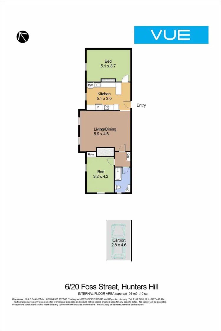 Floorplan of Homely apartment listing, 6/20 Foss Street, Hunters Hill NSW 2110