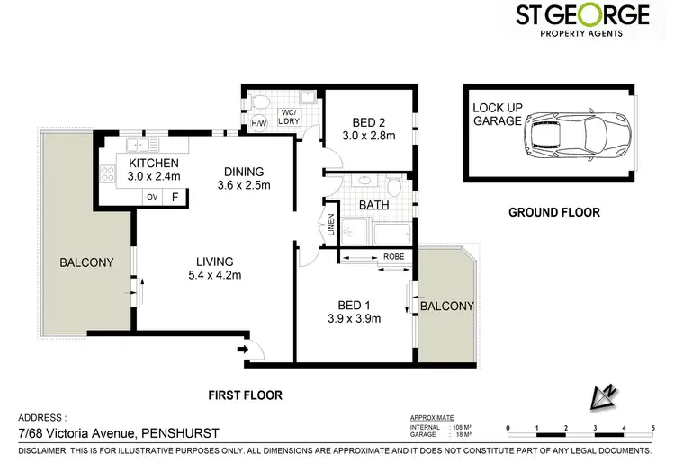 Floorplan of Homely apartment listing, 7/68 Victoria Avenue, Penshurst NSW 2222