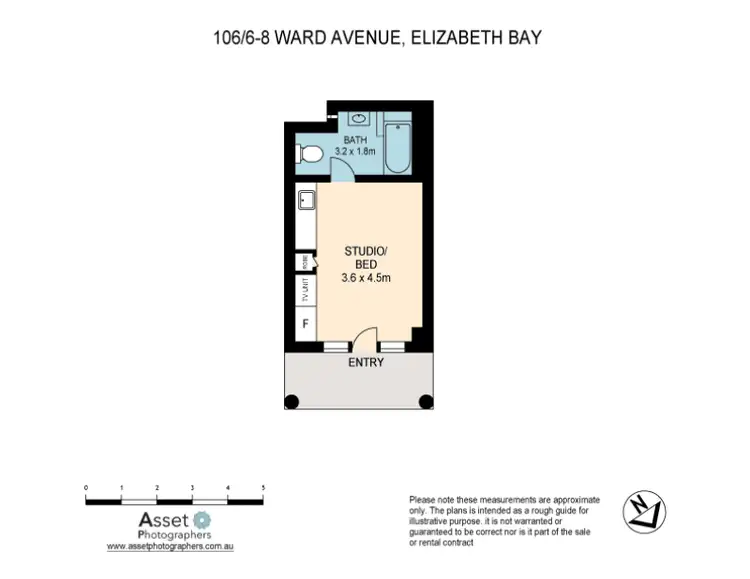 Floorplan of Homely apartment listing, 106/6-8 Ward Avenue, Elizabeth Bay NSW 2011