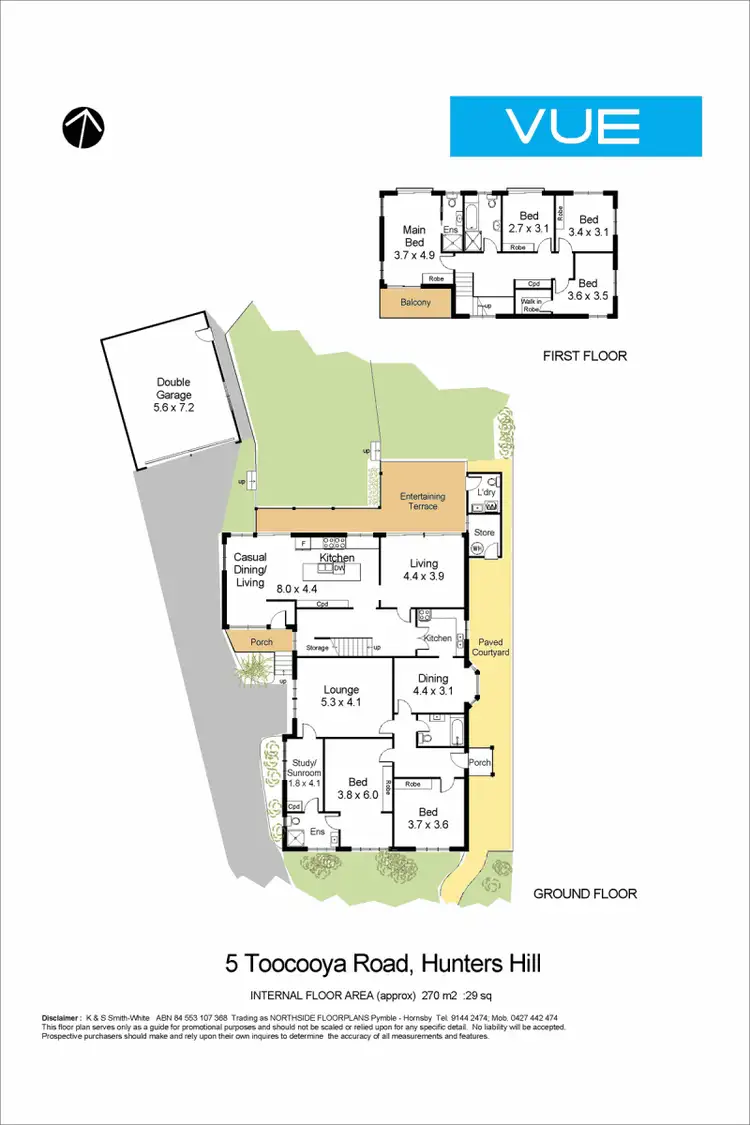 Floorplan of Homely house listing, 5 Toocooya Road, Hunters Hill NSW 2110