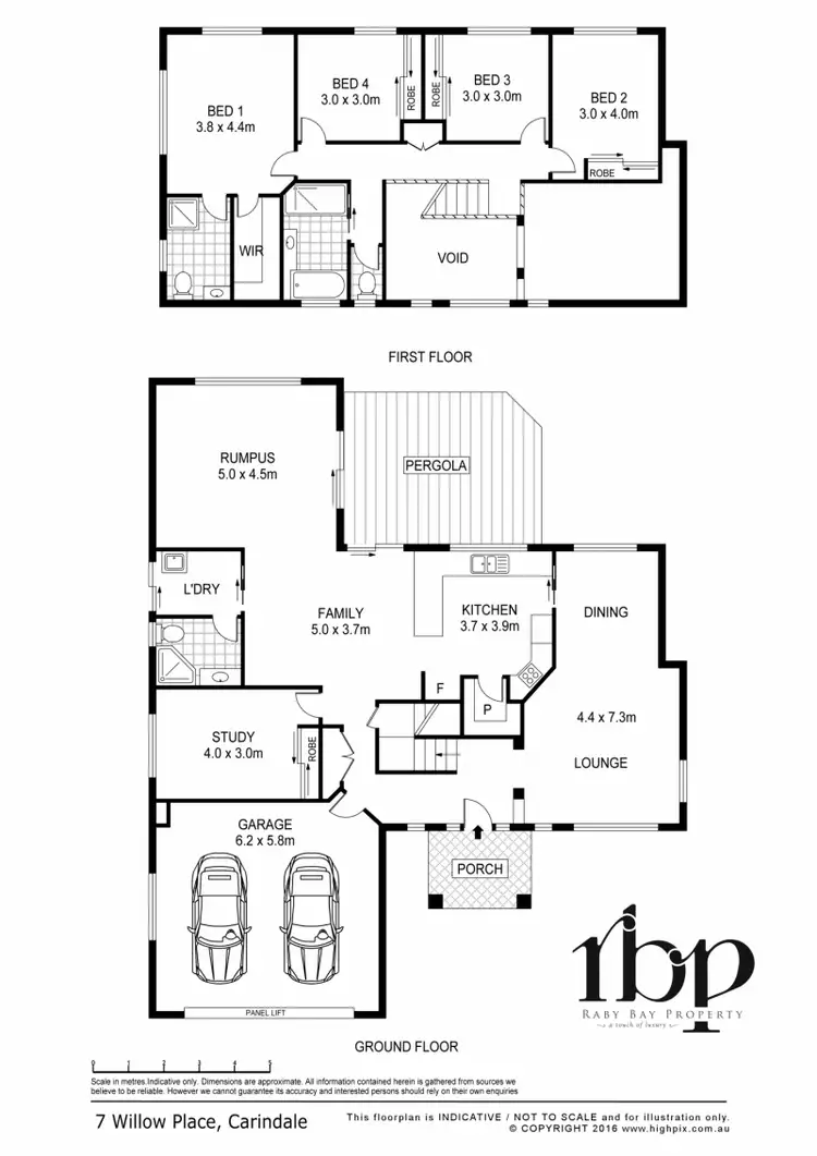 Floorplan of Homely house listing, 7 Willow Place, Carindale QLD 4152