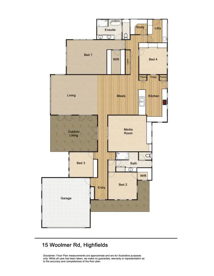 Floorplan of Homely house listing, 15 Woolmer Road, Highfields QLD 4352