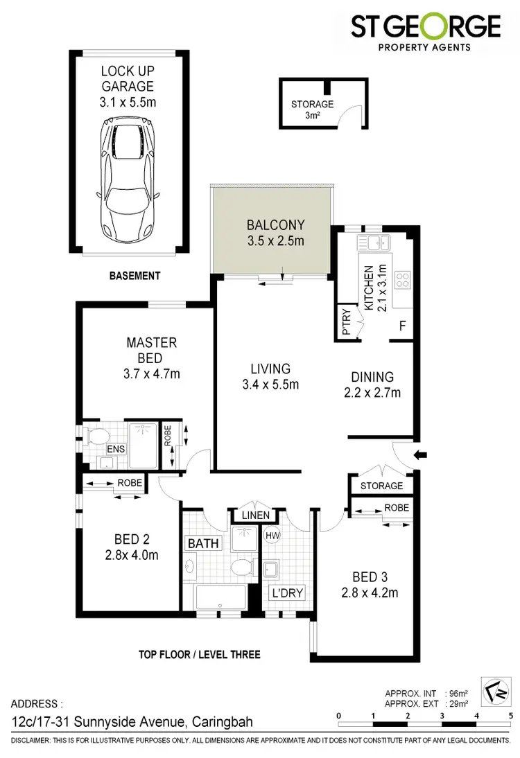 Floorplan of Homely apartment listing, 12c/17-31 Sunnyside Avenue, Caringbah NSW 2229