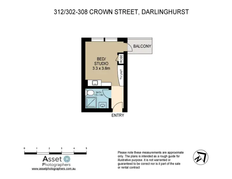 Floorplan of Homely apartment listing, 312/302 Crown Street, Darlinghurst NSW 2010
