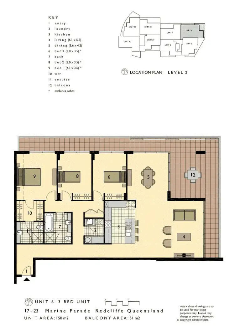 Floorplan of Homely apartment listing, 6/17 Marine Parade, Redcliffe QLD 4020