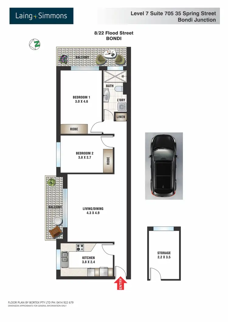 Floorplan of Homely unit listing, 8, LOT LOT 8, 22 Flood Street, Bondi NSW 2026