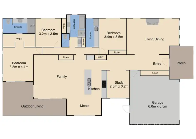 Floorplan of Homely house listing, 3 Shelly Court, Cowes VIC 3922