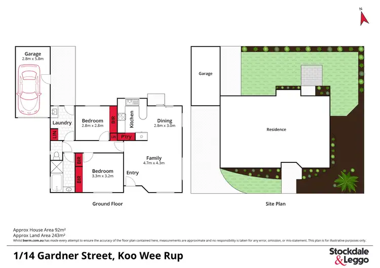 Floorplan of Homely unit listing, 1/14 Gardner Street, Koo Wee Rup VIC 3981