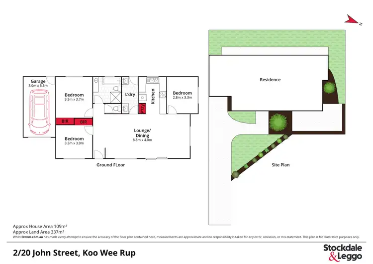 Floorplan of Homely unit listing, 2/20 John Street, Koo Wee Rup VIC 3981