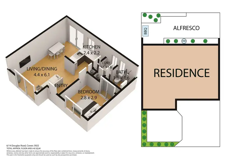 Floorplan of Homely unit listing, 6/13 Douglas Road, Cowes VIC 3922