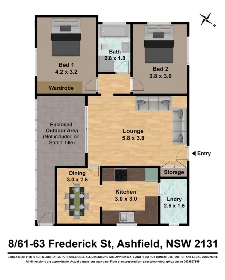 Floorplan of Homely unit listing, 8/61-63 Frederick Street, Ashfield NSW 2131