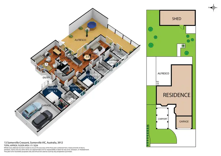Floorplan of Homely house listing, 13 Somerville Crescent, Somerville VIC 3912