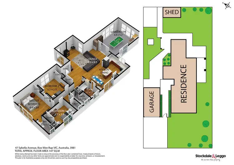 Floorplan of Homely house listing, 47 Sybella Avenue, Koo Wee Rup VIC 3981