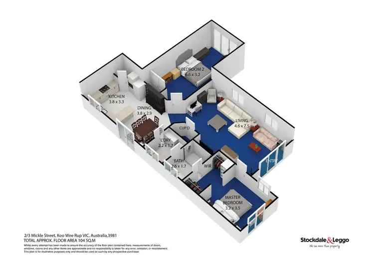 Floorplan of Homely unit listing, 2/3 Mickle Street, Koo Wee Rup VIC 3981