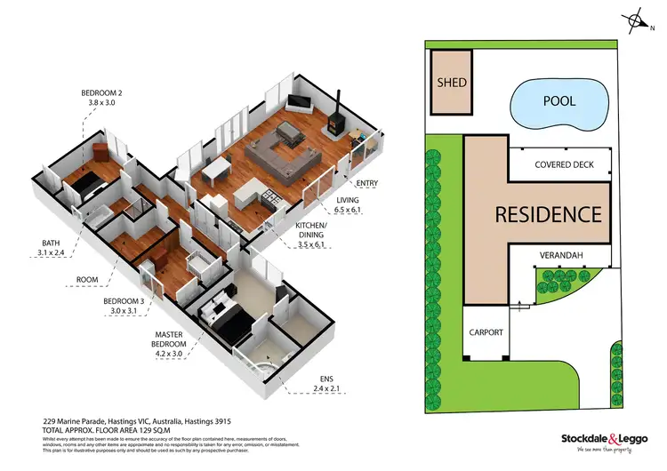 Floorplan of Homely house listing, 229 Marine Parade, Hastings VIC 3915