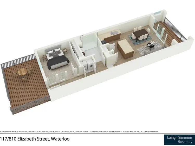 Floorplan of Homely apartment listing, B117/810 Elizabeth Street, Waterloo NSW 2017