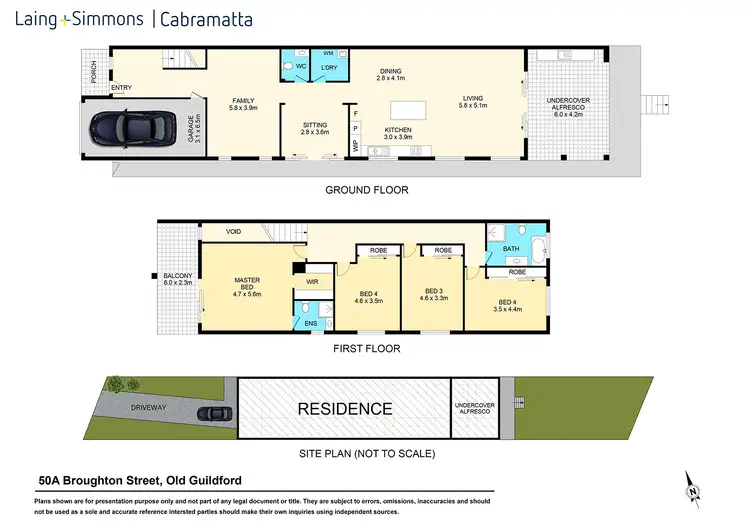 Floorplan of Homely semi-detached listing, 50A Broughton Street, Old Guildford NSW 2161