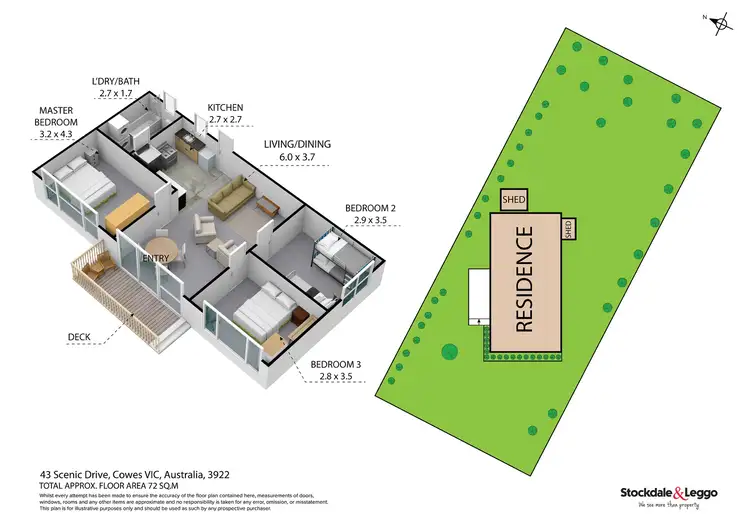 Floorplan of Homely house listing, 43 Scenic Drive, Cowes VIC 3922