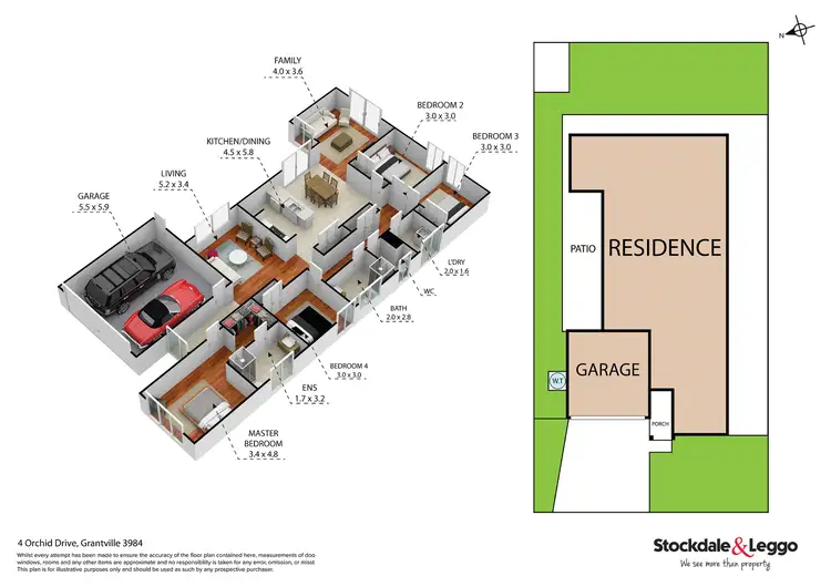 Floorplan of Homely house listing, 4 Orchid Drive, Grantville VIC 3984
