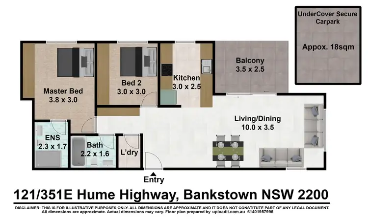 Floorplan of Homely unit listing, 121/351E Hume Highway, Bankstown NSW 2200