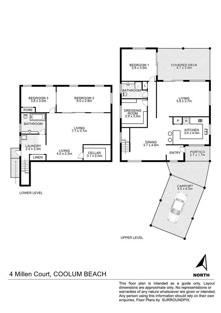 Floorplan of Homely house listing, 4 Millen Court, Coolum Beach QLD 4573
