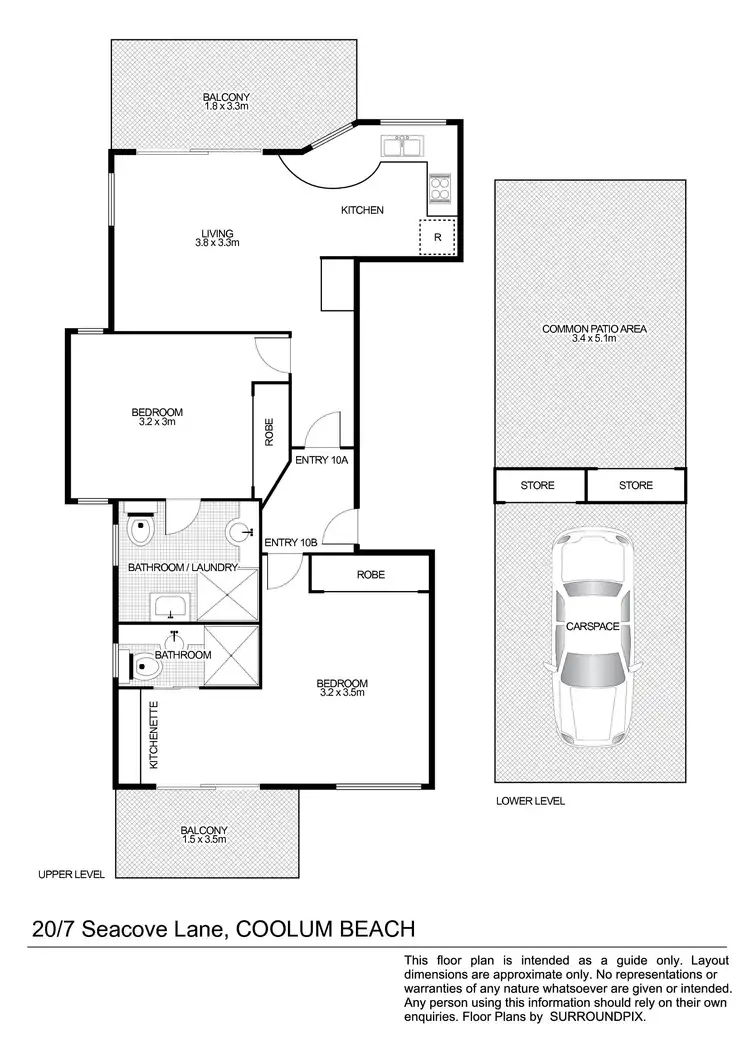Floorplan of Homely unit listing, 20/7 Seacove Lane, Coolum Beach QLD 4573