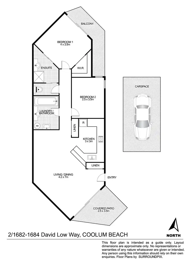 Floorplan of Homely unit listing, 2/1682-1684 David Low Way, Coolum Beach QLD 4573