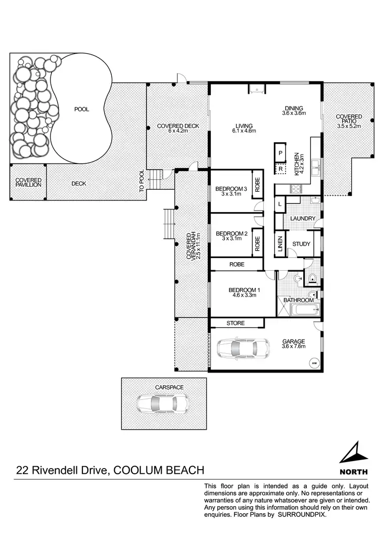 Floorplan of Homely house listing, 22 Rivendell Drive, Coolum Beach QLD 4573