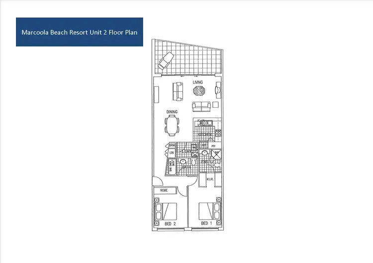 Floorplan of Homely unit listing, U2/885 David Low Way, Marcoola QLD 4564