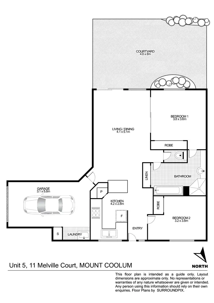 Floorplan of Homely unit listing, 5/11 Melville Court, Mount Coolum QLD 4573
