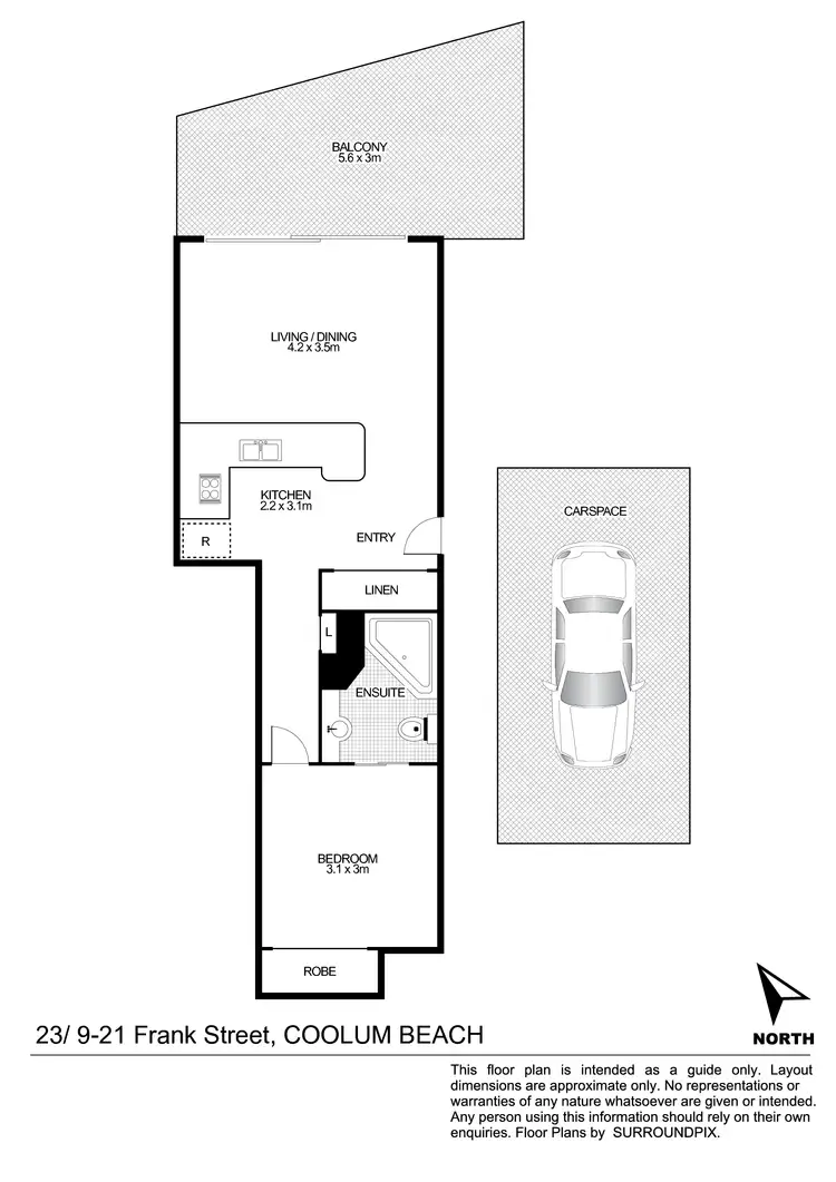 Floorplan of Homely unit listing, 23/9-21 Frank Street, Coolum Beach QLD 4573