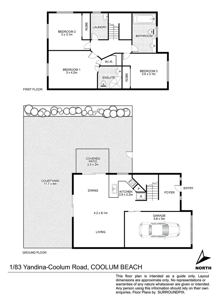 Floorplan of Homely unit listing, 1/83 Yandina Coolum Road, Coolum Beach QLD 4573
