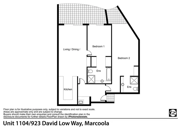 Floorplan of Homely unit listing, U1104/923 David Low Way, Marcoola QLD 4564