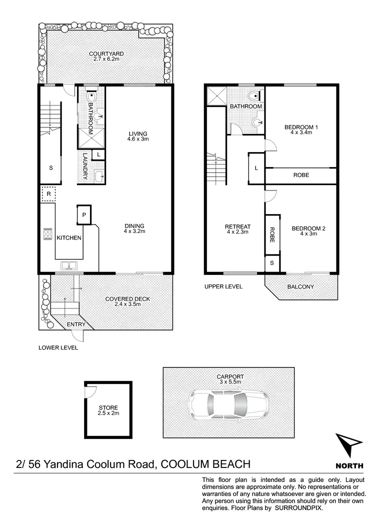 Floorplan of Homely unit listing, 2/56 Yandina Coolum Road, Coolum Beach QLD 4573