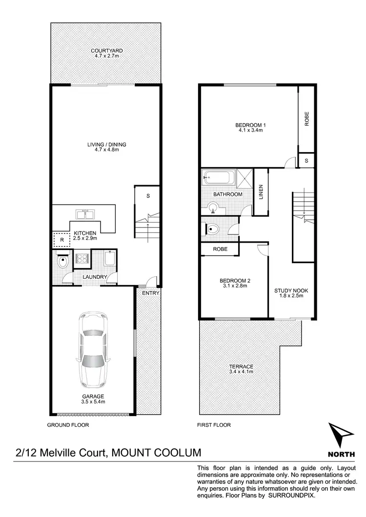 Floorplan of Homely unit listing, 2/12 Melville Court, Mount Coolum QLD 4573